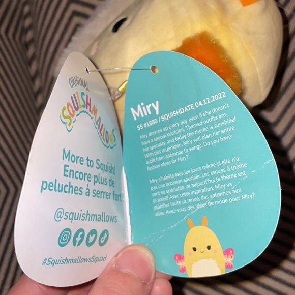 💗NWT 18” & 5” 2 Miry Squishmallow bundle summer happy butterflies soft fun - Picture 11 of 12